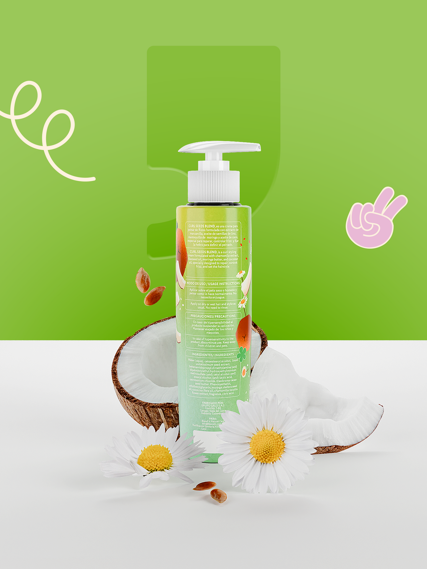 Curl Seeds Blend Crema para Peinar Rizos