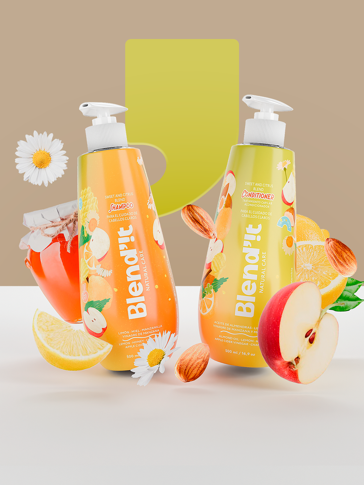 Dúo Limpieza Sweet and Citrus - Shampoo y Acondicionador de Manzanilla