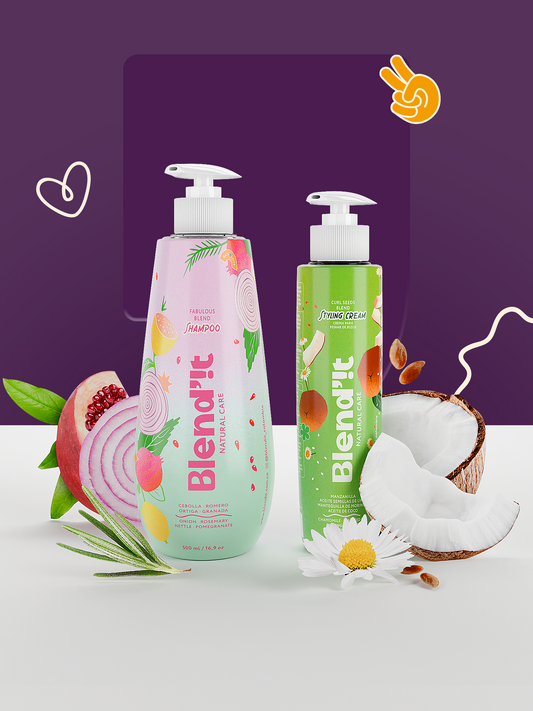 Dúo Limpieza y Definición - Shampoo Romero y Crema para Peinar