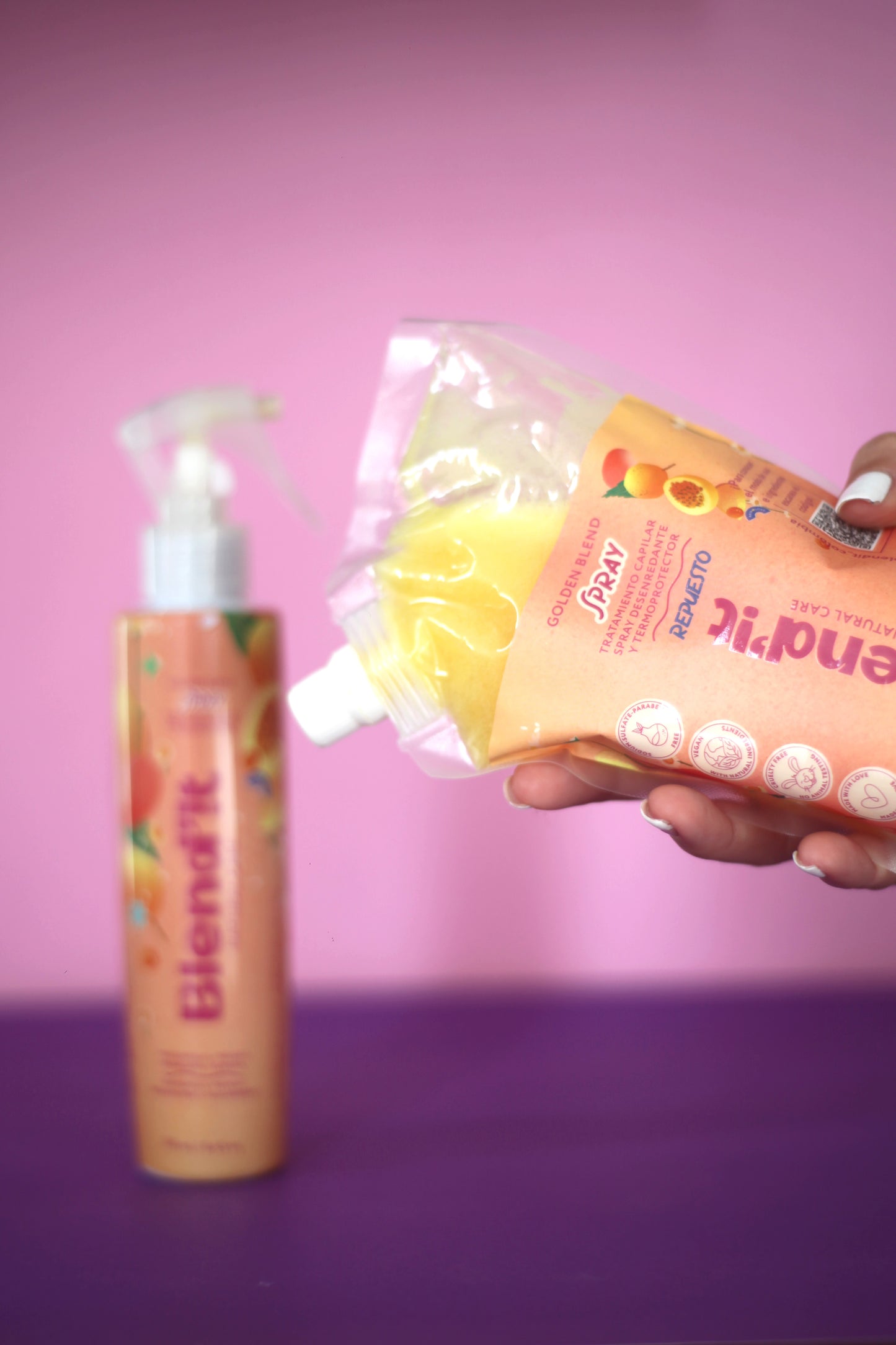 Repuesto Spray Desenredante y Termoprotector Golden Blend – 500 ml