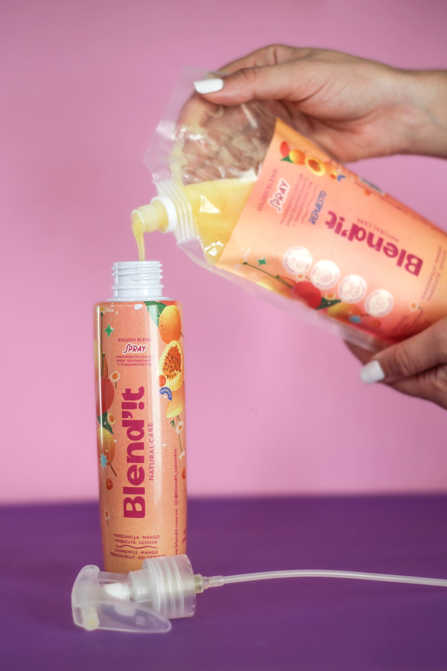 Repuesto Spray Desenredante y Termoprotector Golden Blend – 500 ml