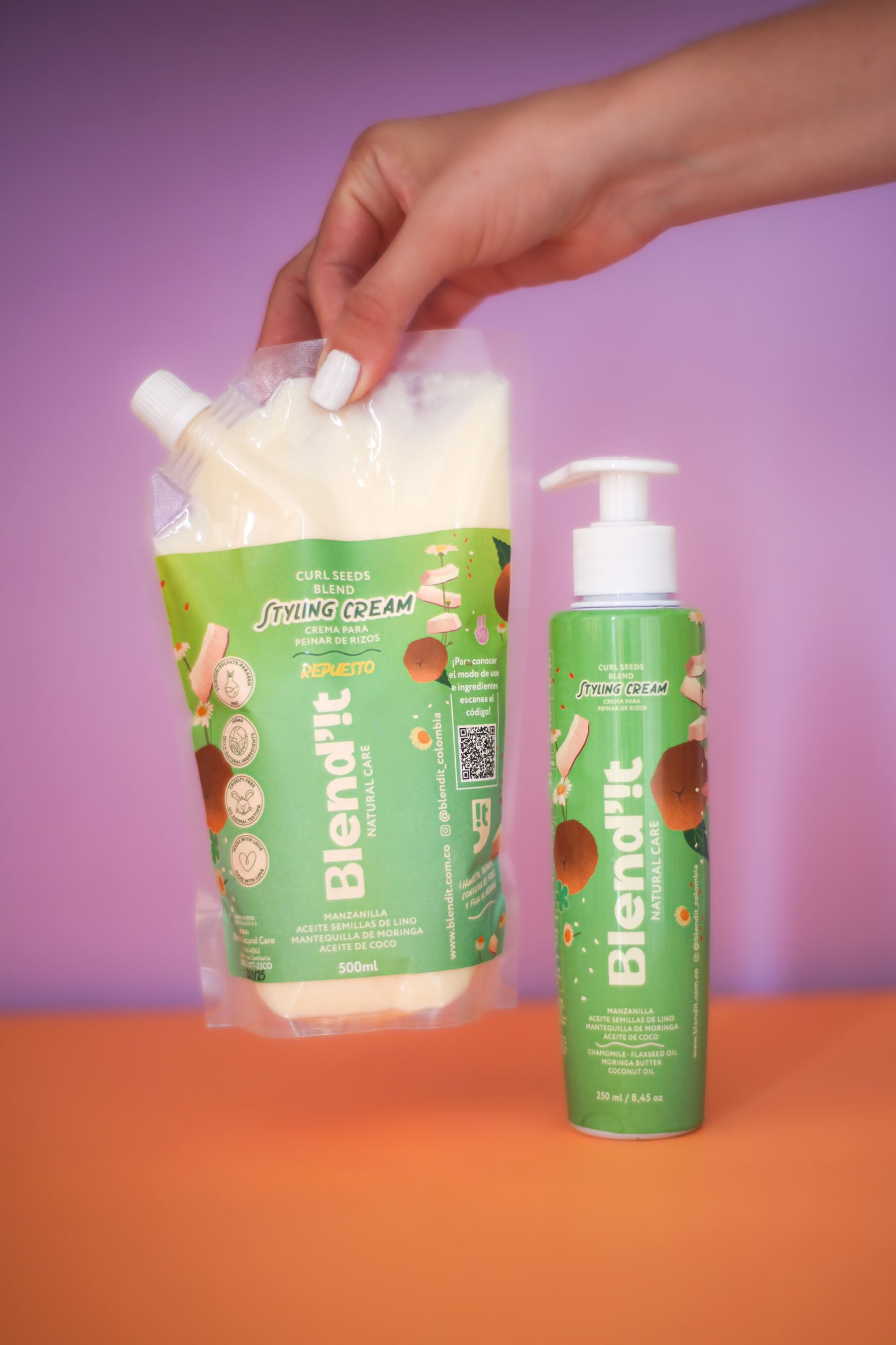 Repuesto Crema para Peinar Rizos Curl Seeds Blend – 500 ml