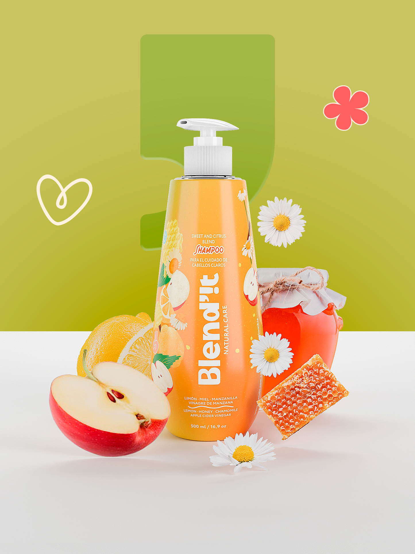 Shampoo de Manzanilla Sweet and Citrus Blend - Para el cuidado del Cabello Claro