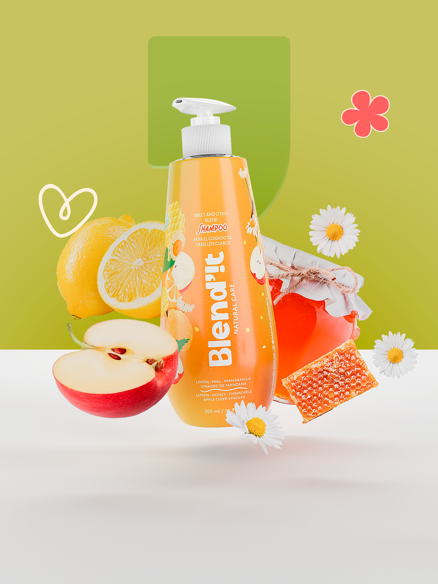 Shampoo de Manzanilla Sweet and Citrus Blend - Para el cuidado del Cabello Claro