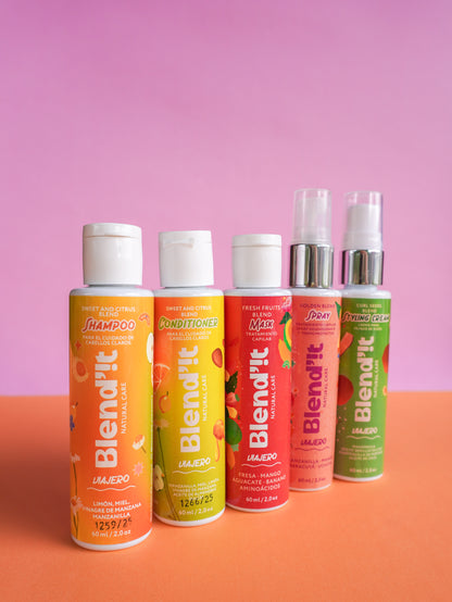 Kit Viajero Cabello Rubio – Rutina completa en tamaño mini