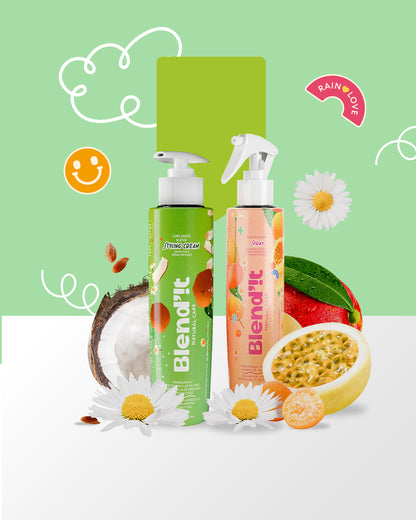Dúo Rizos Definidos – Spray Desenredante y Crema para Peinar de Rizos
